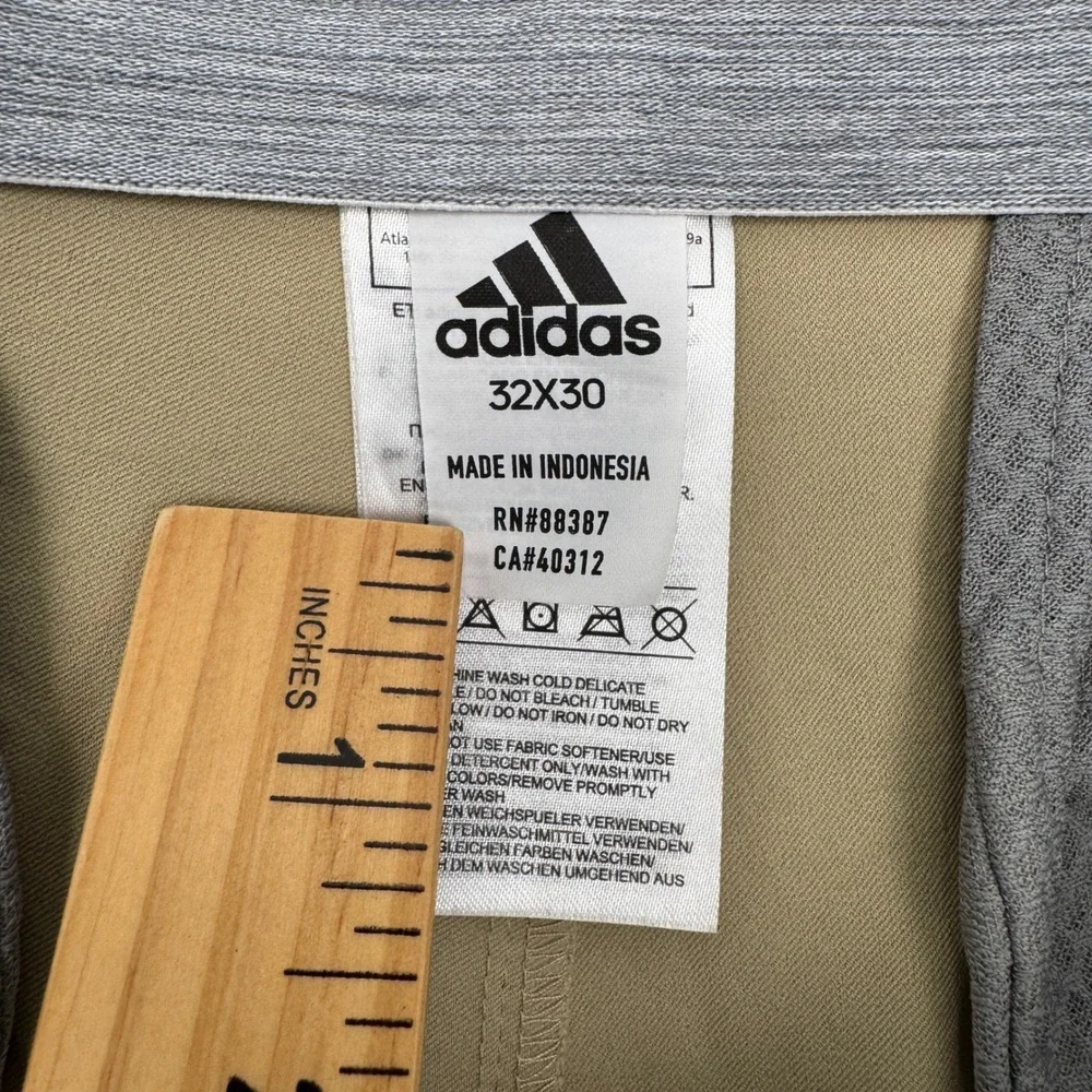 Adidas Mens Ultimate365 Golf Pants Khaki Tan 32x30 Slim Tapered Stretch